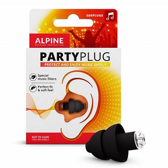 Alpine Party Plug black - zatyczki na koncert do klubu 